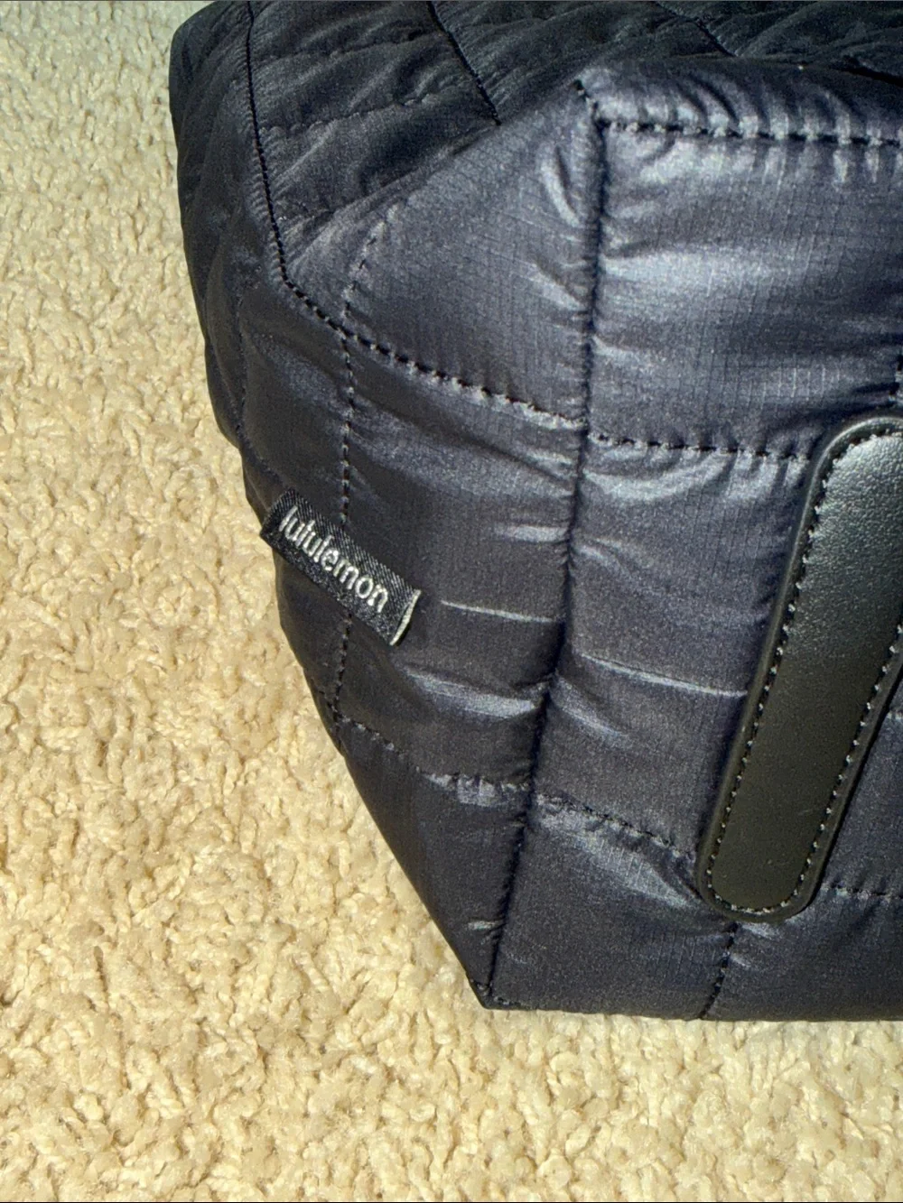 lululemon athletica Quilted Black Puffer Tote